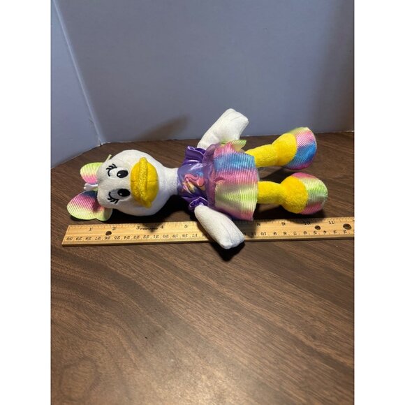 Disney Junior Daisy Duck Plush Bean Bag 11" Stuffed Animal Rainbow - Picture 4 of 6